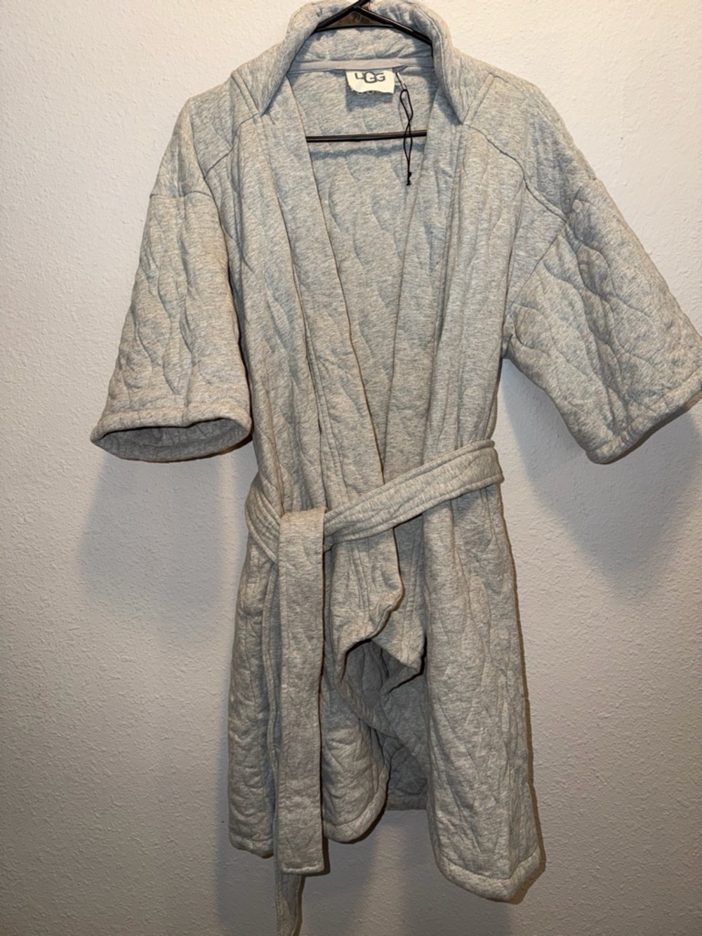 UGG Women's Zellwood Quilted Hooded Robe Jacket - Light Gray